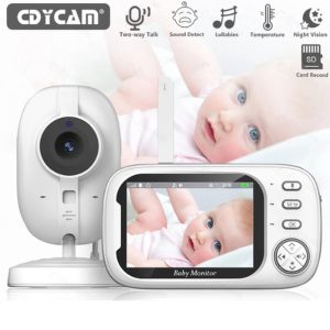 3.5 Inch LCD Babyfoon Met Camera – 2-Weg Audio – Nachtzicht – Temperatuurmonitoring – VOX-modus – Privacybescherming