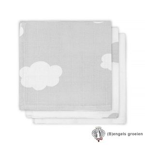 Monddoekjes – Hydrofiel – Clouds – Grijs – 3st