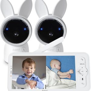 Arenti AINanny 64GB – Wifi Babyfoon Met 2 Camera’s Duopack – Baby Monitor – Babyfoon met 5 inch scherm – Ultra HD 2K Resolutie – Slaapliedjes – Alexa & Google